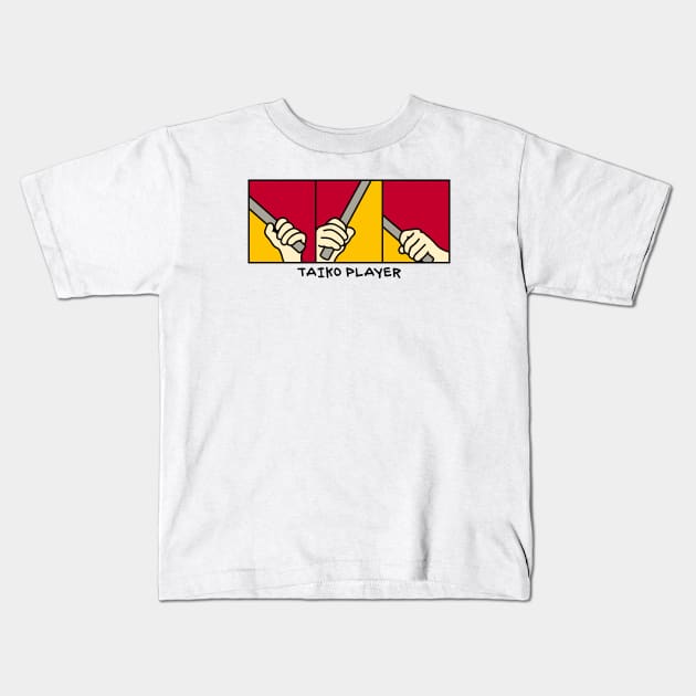 Taiko Drum Hands Kids T-Shirt by schlag.art